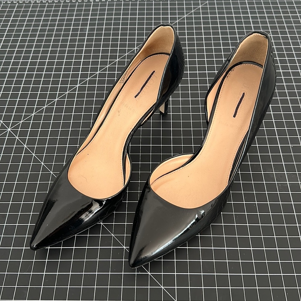 J.Crew d’orsay Pumps - Black Patent Leather 7 03873